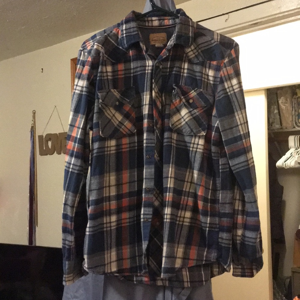 Pretty in plaid warm long sleeve shirt